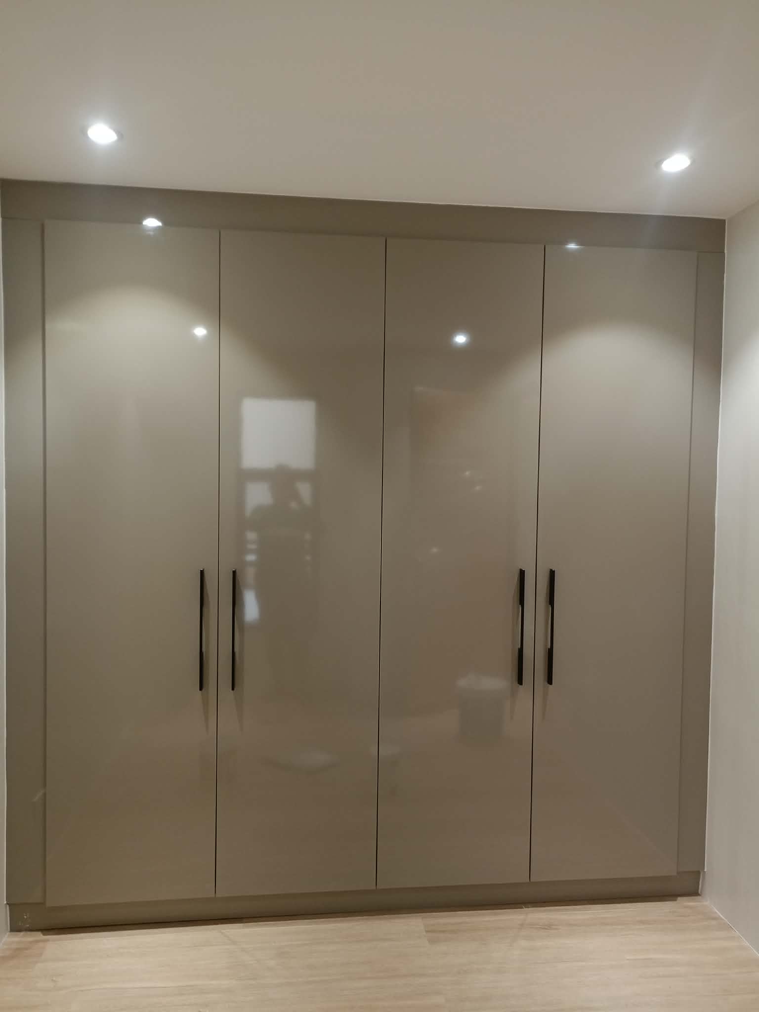 Dark walnut kitchen cabinets